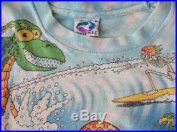 Joey Mars Surfing Skeleton Beach Shirt XL Design 2 Sided Vintage Grateful Dead
