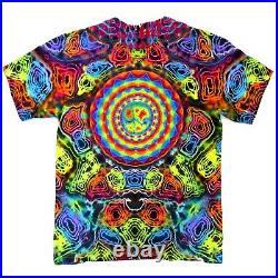 Large Artistic Tie Dye Short Sleeve Shirt Handmade USA L Heady Hippie Deadhead