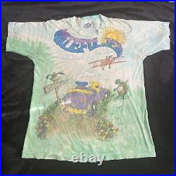 Liquid Blue Grateful Dead Bears 1992 Spring Tour Vintage Tie Dye T Shirt Men's L