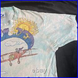 Liquid Blue Grateful Dead Bears 1992 Spring Tour Vintage Tie Dye T Shirt Men's L