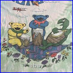 Liquid Blue Grateful Dead Bears 1992 Spring Tour Vintage Tie Dye T Shirt Men's L