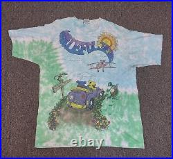 Liquid Blue Grateful Dead Bears 1992 Spring Tour Vintage Tie Dye T Shirt Mens XL
