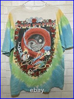 Liquid Blue Grateful Dead SCARLET FIRE Vintage 90's Thrashed and Shredded shirt