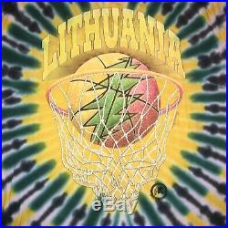 Lithuania Basketball 1996 Olympics Tie Dye Shirt Grateful Dead Not Fade Away XL