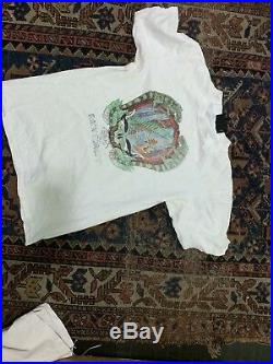 Lot 3 Grateful Dead jerry garcia shirt tie dye all over Vtg 80s 90s Sz L & XL
