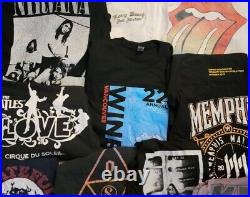 Lot Of 12 Music T Shirts Nirvana Kiss Beatles Grateful Dead Stones XSmall-2XL