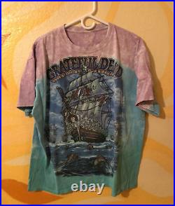 Lot of 5 Grateful Dead t shirts vtg 90s 00s size 2XL LIQUID BLUE tie dye garcia