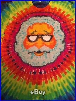 MEDIUM- Vintage Late 1980s Grateful Dead Lot Tie Dye Jerry Face T-Shirt RARE