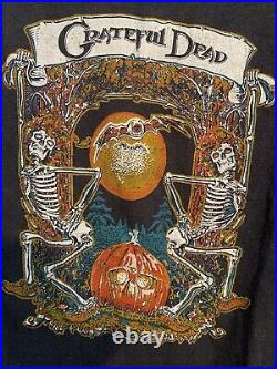 MENS Vintage 1980s THE GRATEFUL DEAD Band 1985 Fall/ Winter Tour T-Shirt Sz XL