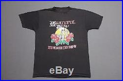 M/L vtg 80s 1987 GRATEFUL DEAD Summer Tour 3D Emblem t shirt medium large