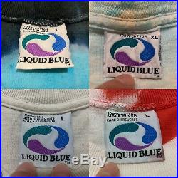 Men Vintage Lot Of 4 Liquid Blue Grateful Dead Graphic Tee Shirts Size L