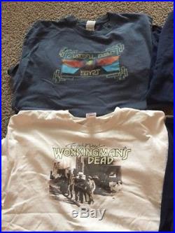Men's Lot of 30 Grateful Dead Jerry Garcia Vintage tour Shirts Extra large