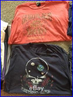 Men's Lot of 30 Grateful Dead Jerry Garcia Vintage tour Shirts Extra large