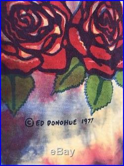 Men's M VTG 70's Grateful Dead T Shirt Tie Dye Rock Ed Donohue 1977