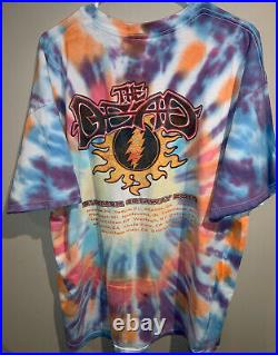 Men's Vintage Grateful Dead Summer Getaway Tour 2003 Tie Dye T-Shirt Size 2XL