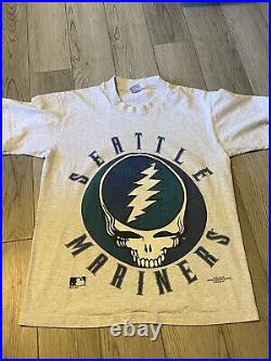 Mens Vintage Seattle? Mariners MLB Baseball Grateful Dead T-Shirt 1994 Size M GD