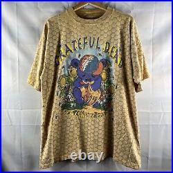 Mens Vtg Grateful Dead 1995 How Sweet It Is All Over Honeycomb T-Shirt Sz XL