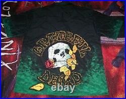 NEW NWT Vintage THE GRATEFUL DEAD Art Dragonfly Button Dress Bowling Shirt Sz L