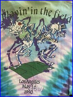 NEW RARE Liquid Blue Grateful Dead T-Shirt Olympic Velodrome Los Angeles 1990 L