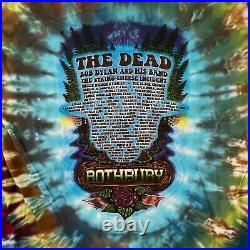 NWOT The Grateful Dead Dead Bob Dylan 2009 Tour Dead stock T Shirt XL Tie Dye