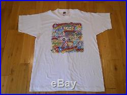 NWOT Vtg GRATEFUL DEAD 1995 Summer Tour Cities Cartoon Concert T-Shirt Mens XL