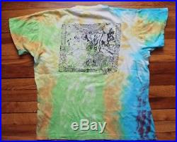 ORIGINAL 1987 GRATEFUL DEAD tie dye concert shirt TRIPPY ART SCREEN PRINT BEAR