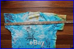 ORIGINAL 1987 GRATEFUL DEAD tie dye concert shirt TRIPPY ART SCREEN PRINT BEAR