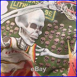 ORIGINAL Lithuania 1992 Basketball Olympic Tie Dye T-Shirt Size LG Grateful Dead