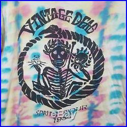 ORIGINAL Vintage 1986 Grateful Dead Tie Dye THIN T-Shirt Spring Tour Deadhead