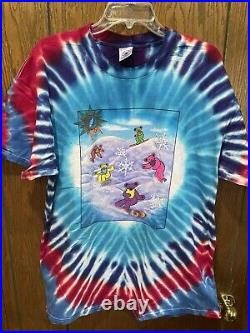 Peter Forsythe 1990 Grateful Dead T-Shirt Snowboarding Bears XL DEAD STOCK RARE