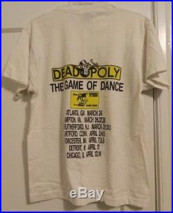 RARE 1988 Grateful Dead Tour Deadopoly Logo Screen Stars Best T Shirt Men Sz L