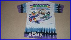 RARE 2-Sided 1994 GRATEFUL DEAD Hockey Bears Shawn Kenney Tie-Dye Shirt LRG AOP