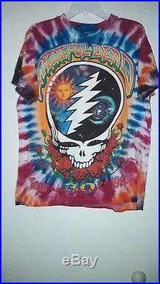 RARE DEADSTOCK Vintage 1995 Grateful Dead Anniversary Rock Tye Dye XL Shirt