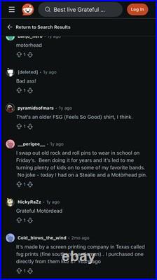 RARE Feels So Good Motorhead Grateful Dead Mashup T Shirt Size XL