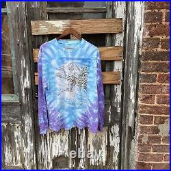 RARE Original Vintage Grateful Dead GDM 1995 Tie-Dye Skiing Skeleton T-Shirt XL