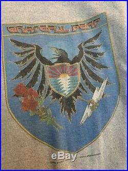 RARE VTG 1983 80s Grateful Dead Concert Tour Crew Shirt First In Last Out sz L