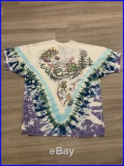 RARE VTG 1996 Liquid Blue Grateful Dead Skiing Mountain All Over T-Shirt XL USA