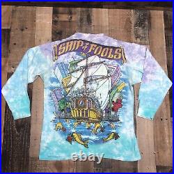 RARE Vintage 1993 Grateful Dead Ship Of Fools Made In USA Tie Dye Shirt Size L