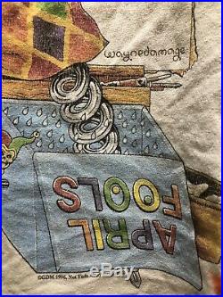 RARE Vintage 1996 Grateful Dead April Fools Wayne Damage T Shirt Size L
