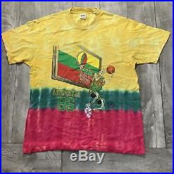 RARE Vintage 1996 Grateful Dead Lithuania Jerry Garcia Tribute Tie Dye Shirt XL