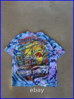 RARE Vintage AOP Grateful Dead Summer Tour 1994 Tie-Dye XL T-Shirt Music