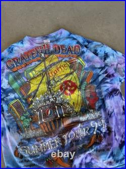 RARE Vintage AOP Grateful Dead Summer Tour 1994 Tie-Dye XL T-Shirt Music