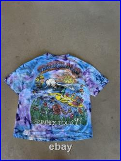 RARE Vintage AOP Grateful Dead Summer Tour 1994 Tie-Dye XL T-Shirt Music