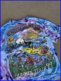 RARE Vintage AOP Grateful Dead Summer Tour 1994 Tie-Dye XL T-Shirt Music