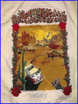 RARE Vintage Grateful Dead XL T-Shirt 1995 VW Bus Driving Through the Desert