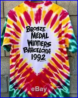 RARE Vtg 1992 Grateful Dead Lithuania Basketball Tye Dye Shirt X-Large Mint