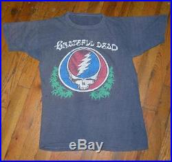 RaRe 1976 GRATEFUL DEAD vtg concert tour shirt (S/M)70s Marijuana Jerry Garcia