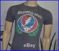 RaRe 1976 GRATEFUL DEAD vtg concert tour shirt (S/M)70s Marijuana Jerry Garcia