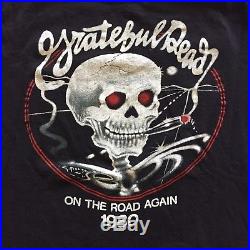 RaRe 1980 GRATEFUL DEAD On The Road Again Vintage Tour Concert Band Shirt 80s
