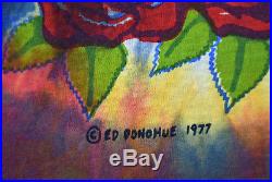 Rare 1977 Ed Donohue Spring From Night Grateful Dead Tie Dye T-shirt-large